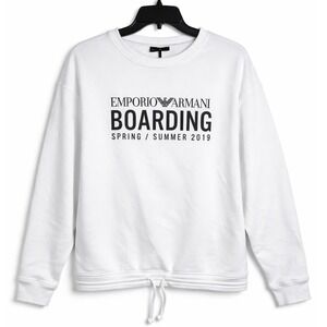 Emporio Armani Boarding Spring Summer 2019 Sweatshirt White Mens Small